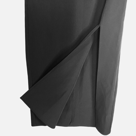 Moon River size XS Elegant Black Long Sleeve Sheath Dress Long Length NWT - Picture 2 of 10